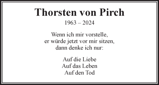 Anzeige von Thorsten von Pirch von LZ